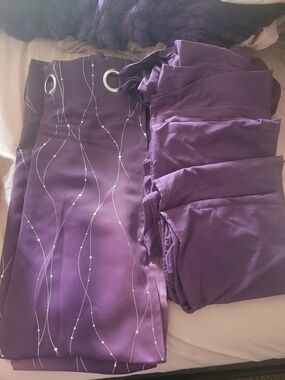 Purple Sheet Set Queen, Drapes And Decor